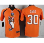 nike youth nfl jerseys denver broncos #30 davis orange[portrait fashion]