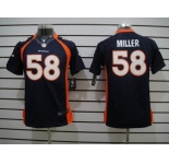 nike youth nfl jerseys denver broncos #58 miller blue[nike limited]