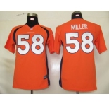 nike youth nfl jerseys denver broncos #58 miller orange[nike]