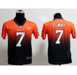 nike youth nfl jerseys denver broncos #7 john elway orange-blue[nike drift fashion][second version]