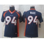 nike youth nfl jerseys denver broncos #94 ware blue[nike Limited]