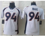 nike youth nfl jerseys denver broncos #94 ware white[nike Limited]