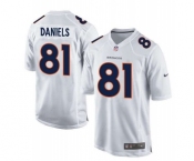 youth nike nfl jerseys denver broncos #81 daniels white[new game]