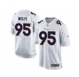 youth nike nfl jerseys denver broncos #95 wolfe white[new game]