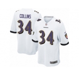 Men Nike Baltimore Ravens #34 Alex Collins Game White NFL Jersey