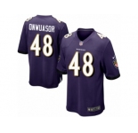 Men Nike Baltimore Ravens #48 Patrick Onwuasor Game Purple Team Color NFL Jersey