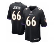 Men Nike Baltimore Ravens #66 Ryan Jensen Game Black Alternate NFL Jersey