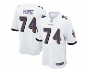 Men Nike Baltimore Ravens #74 James Hurst Game White NFL Jersey