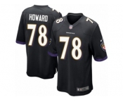 Men Nike Baltimore Ravens #78 Austin Howard Game Black Alternate NFL Jersey