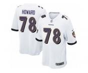 Men Nike Baltimore Ravens #78 Austin Howard Game White NFL Jersey