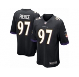 Men Nike Baltimore Ravens #97 Michael Pierce Game Black Alternate NFL Jersey