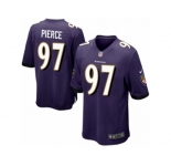 Men Nike Baltimore Ravens #97 Michael Pierce Game Purple Team Color NFL Jersey
