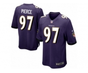 Men Nike Baltimore Ravens #97 Michael Pierce Game Purple Team Color NFL Jersey