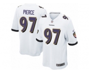 Men Nike Baltimore Ravens #97 Michael Pierce Game White NFL Jersey