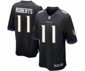 Men's Baltimore Ravens #11 Seth Roberts Game Black Alternate Football Jersey