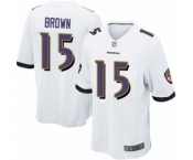 Men's Baltimore Ravens #15 Marquise Brown Game White Football Jersey