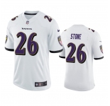 Men's Baltimore Ravens #26 Geno Stone  Game White Football Jersey