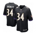 Men's Baltimore Ravens #34 Anthony Averett Game Black Alternate Football Jersey