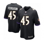 Men's Baltimore Ravens #45 Jaylon Ferguson Game Black Alternate Football Jersey