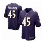 Men's Baltimore Ravens #45 Jaylon Ferguson Game Purple Team Color Football Jersey
