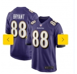 Men's Baltimore Ravens #88 Bryant Game Purple Football Jersey