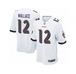 Men's Nike Baltimore Ravens #12 Mike Wallace Game White NFL Jersey