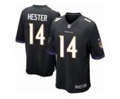 Men's Nike Baltimore Ravens #14 Devin Hester Game Black Alternate NFL Jersey