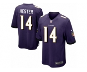 Men's Nike Baltimore Ravens #14 Devin Hester Game Purple Team Color NFL Jersey