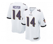 Men's Nike Baltimore Ravens #14 Devin Hester Game White NFL Jersey