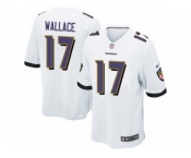 Men's Nike Baltimore Ravens #17 Mike Wallace Game White NFL Jersey
