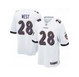 Men's Nike Baltimore Ravens #28 Terrance West Game White NFL Jersey