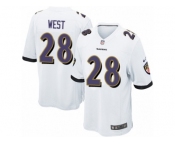 Men's Nike Baltimore Ravens #28 Terrance West Game White NFL Jersey