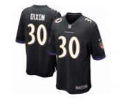 Men's Nike Baltimore Ravens #30 Kenneth Dixon Game Black Alternate NFL Jersey