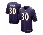 Men's Nike Baltimore Ravens #30 Kenneth Dixon Game Purple Team Color NFL Jersey