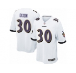 Men's Nike Baltimore Ravens #30 Kenneth Dixon Game White NFL Jersey