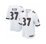 Men's Nike Baltimore Ravens #37 Javorius Allen Game White NFL Jersey