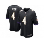 Men's Nike Baltimore Ravens #4 Sam Koch Game Black Alternate NFL Jersey