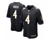 Men's Nike Baltimore Ravens #4 Sam Koch Game Black Alternate NFL Jersey