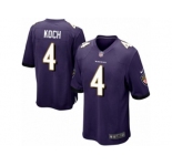 Men's Nike Baltimore Ravens #4 Sam Koch Game Purple Team Color NFL Jersey