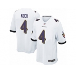 Men's Nike Baltimore Ravens #4 Sam Koch Game White NFL Jersey