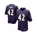 Men's Nike Baltimore Ravens #42 Marqueston Huff Game Purple Team Color NFL Jersey