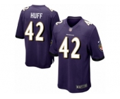 Men's Nike Baltimore Ravens #42 Marqueston Huff Game Purple Team Color NFL Jersey