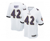 Men's Nike Baltimore Ravens #42 Marqueston Huff Game White NFL Jersey