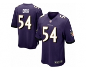 Men's Nike Baltimore Ravens #54 Zach Orr Game Purple Team Color NFL Jersey