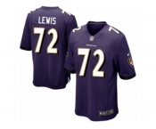 Men's Nike Baltimore Ravens #72 Alex Lewis Game Purple Team Color NFL Jersey
