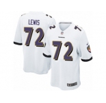 Men's Nike Baltimore Ravens #72 Alex Lewis Game White NFL Jersey