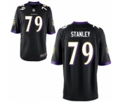 Men's Nike Baltimore Ravens #79 Ronnie Stanley Game Black Alternate NFL Jersey