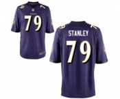 Men's Nike Baltimore Ravens #79 Ronnie Stanley Game Purple Team Color NFL Jersey