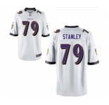 Men's Nike Baltimore Ravens #79 Ronnie Stanley Game White NFL Jersey