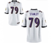 Men's Nike Baltimore Ravens #79 Ronnie Stanley Game White NFL Jersey